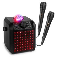 Fenton KAR55B karaoke set met 2 microfoons - Karaoke speaker met Bluetooth en Jelly Ball - Zwart