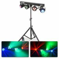 Retourdeal - MAX PartyBar1 met 2x RGBW LED spot en 2x Jellymoon incl. statief