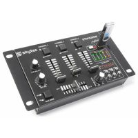 SkyTec STM-3020 4-Kanaals mengpaneel met USB MP3 - Zwart