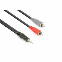 Vonyx telefoon, pc of laptop kabel 3,5mm jack / RCA - 1,5 meter