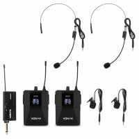 Retourdeal - Vonyx WM552B duoset bodypack microfoon - met 10 kanalen - plug & play - UHF