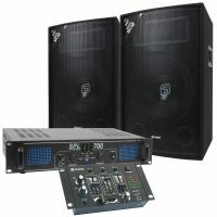 SkyTec 700W DJ Set met Luidsprekers, Versterker en Mengpaneel