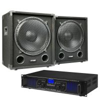 MAX Complete 1500W Subwoofer Set MAX15SUB met Versterker