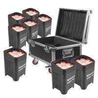 BeamZ BBP96 Uplighter set van 8x BBP96 in FCC9 flightcase