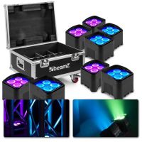 BeamZ BBP94W accu Uplight pakket met 8x BBP94W in flightcase