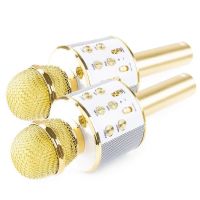 Set van 2 MAX KM01 karaoke microfoons - Goud (2x)