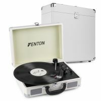 Fenton RP115D platenspeler met Bluetooth en bijpassende koffer - Wit