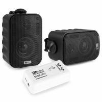 Power Dynamics BT10 versterker met Bluetooth en 2x buiten speakers (3" - zwart)