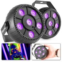 BeamZ PLP14 LED blacklight met ingebouwde accu - 6x 1W LED's - 2 stuks