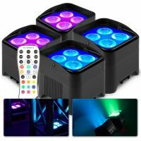 BeamZ BBP94W - Set van 4 accu Uplights met 4x 12W LED's en draadloze DMX