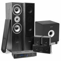 Fenton home cinema set 5.1 - AV550BT 5.1 versterker met Bluetooth, zwarte surround speakers en subwoofer