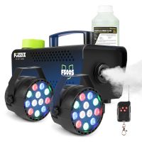 Partyset met Fuzzix F500S Rookmachine - 1L Rookvloeistof - 2x Partypar Discolamp