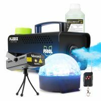 Partyset met Fuzzix F500S Rookmachine - 1L Rookvloeistof - 1x Laser en 1x Discolamp