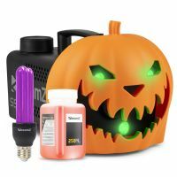 BeamZ Halloween rookmachine partyset - Met opklikbare pompoen - UV blacklight lamp en lichteffecten