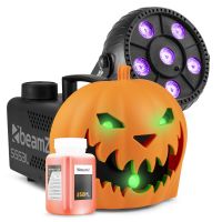 BeamZ Halloween rookmachine partyset - Met opklikbare pompoen - LED blacklight en lichteffecten