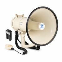 Vonyx MEG120 Megafoon set met lithium-ion accu - 120W Megafoon met sirene en Bluetooth - Beige