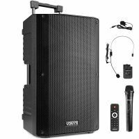 Vonyx VSA700-BP portable speaker met Bluetooth en draadloze microfoon + headset - 1000W