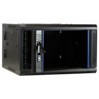 Retourdeal - 6U Patchkast - 19 inch draaibare serverkast met glazen deur