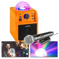 Vonyx SBS50L accu Bluetooth karaoke set met draadloze microfoon en lichteffect
