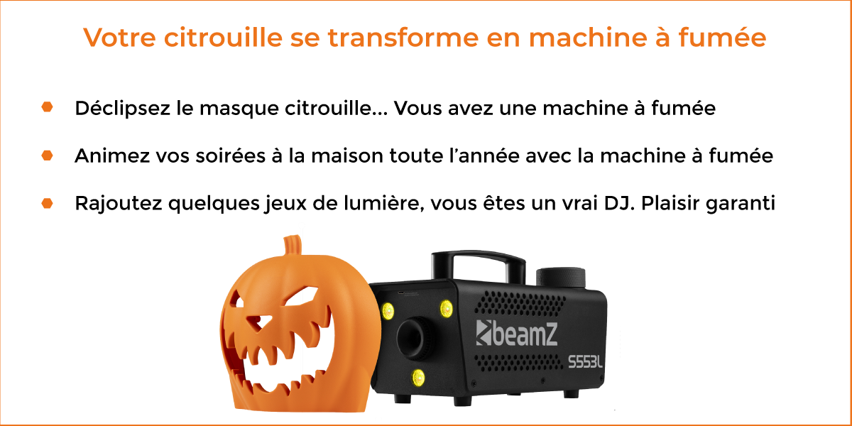 citrouille se transforme en machine a fumee