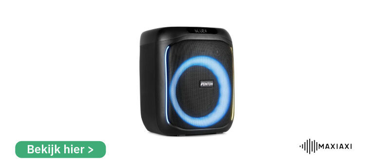 Fenton Track160 portable speaker met Bluetooth - Partybox met LED-lichten en oplaadbare accu - 100W