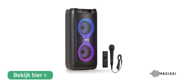 Fenton Core80 party box - Bluetooth speaker met lichteffecten - Portable speaker met microfoon - 80W