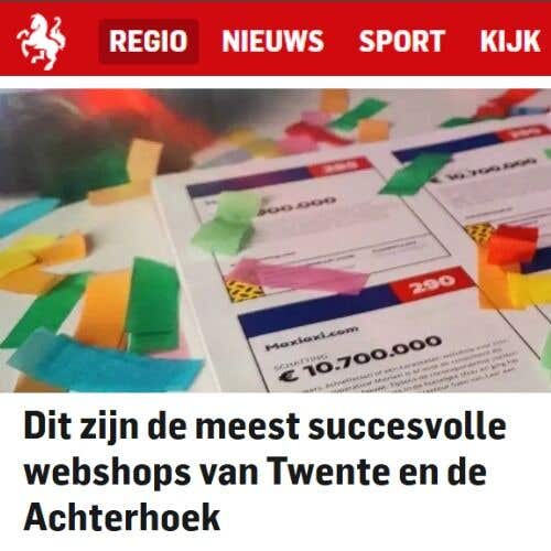 MaxiAxi artikel op tubantia: dit zijn de meest succesvolle webshops van twente 