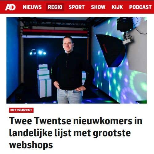 MaxiAxi in het AD, Twee Twentse nieuwkomers in landelijke lijst met grootste webshops